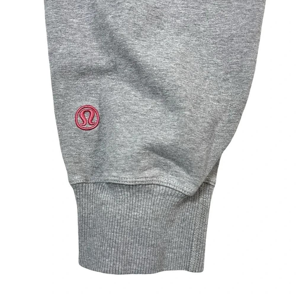 Lululemon‎ Jogger Sweatpants Womens 8 Grey Pink Drawstring Stretch Yoga Luxury